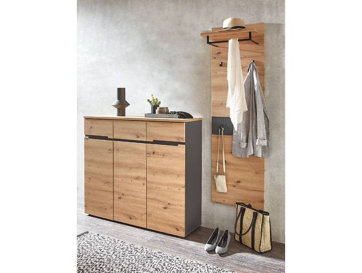Garderobenset IV 2-teilig 170 x 170 x 39cm Braun