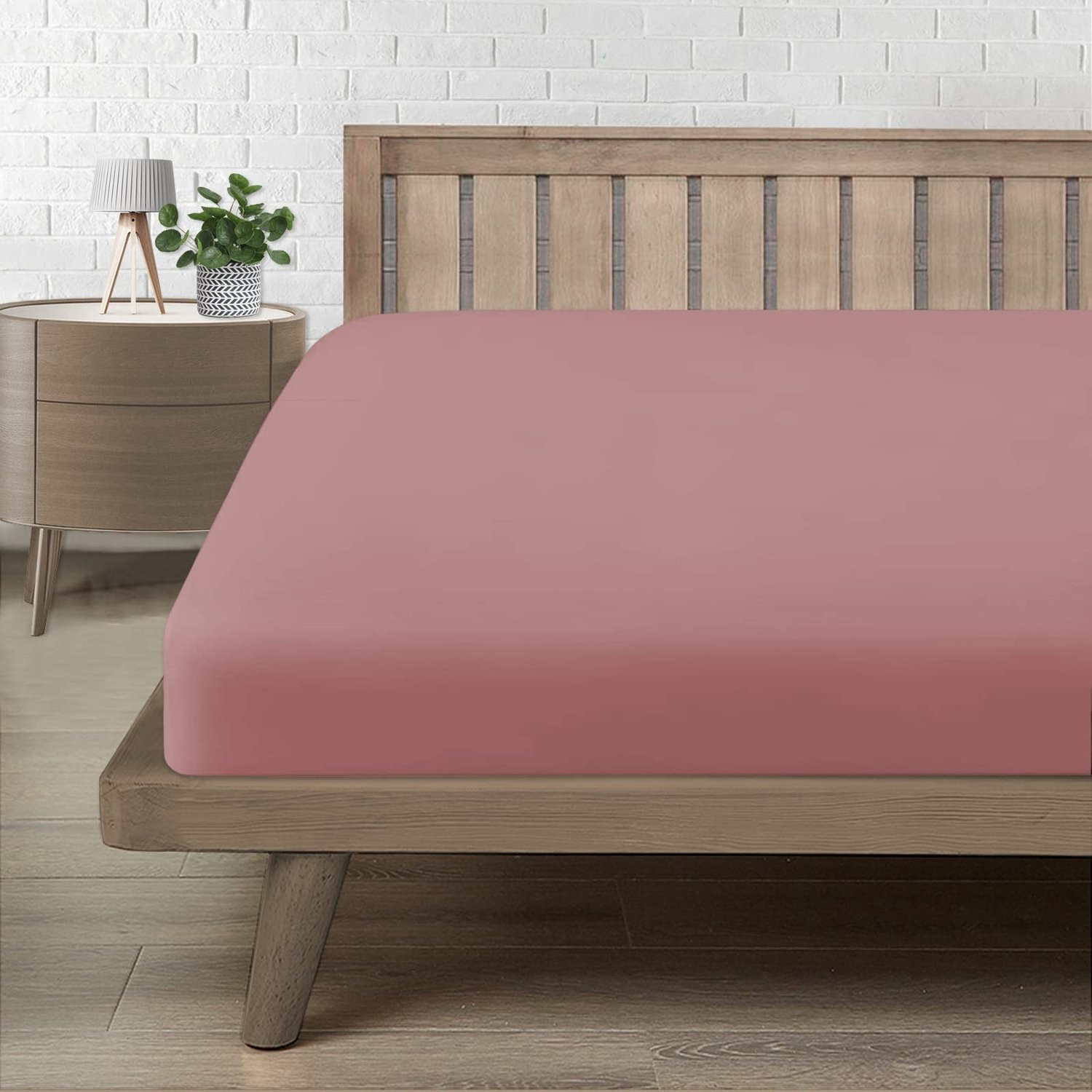 Luxento Drap Housse 120x190 cm - Microvezel - Donkerroze