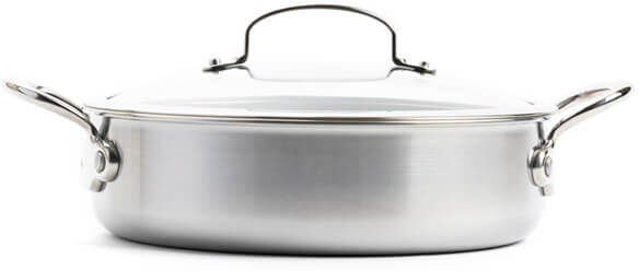 GreenPan Premiere 3-Ply Stainless Steel Non-Stick 26cm / 3.8L Skillet with Lid