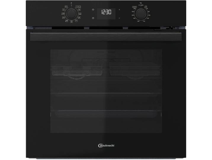 BAUKNECHT Pyrolyse Backofen BBA285PU1ZK , Energieeffizienz: A+, schwarz, B:56cm H:60cm T:55,5cm, Backöfen, Easy Grill - einfaches Grillen im Backofen, Pizzafunktion, Pyrolyse Backofen