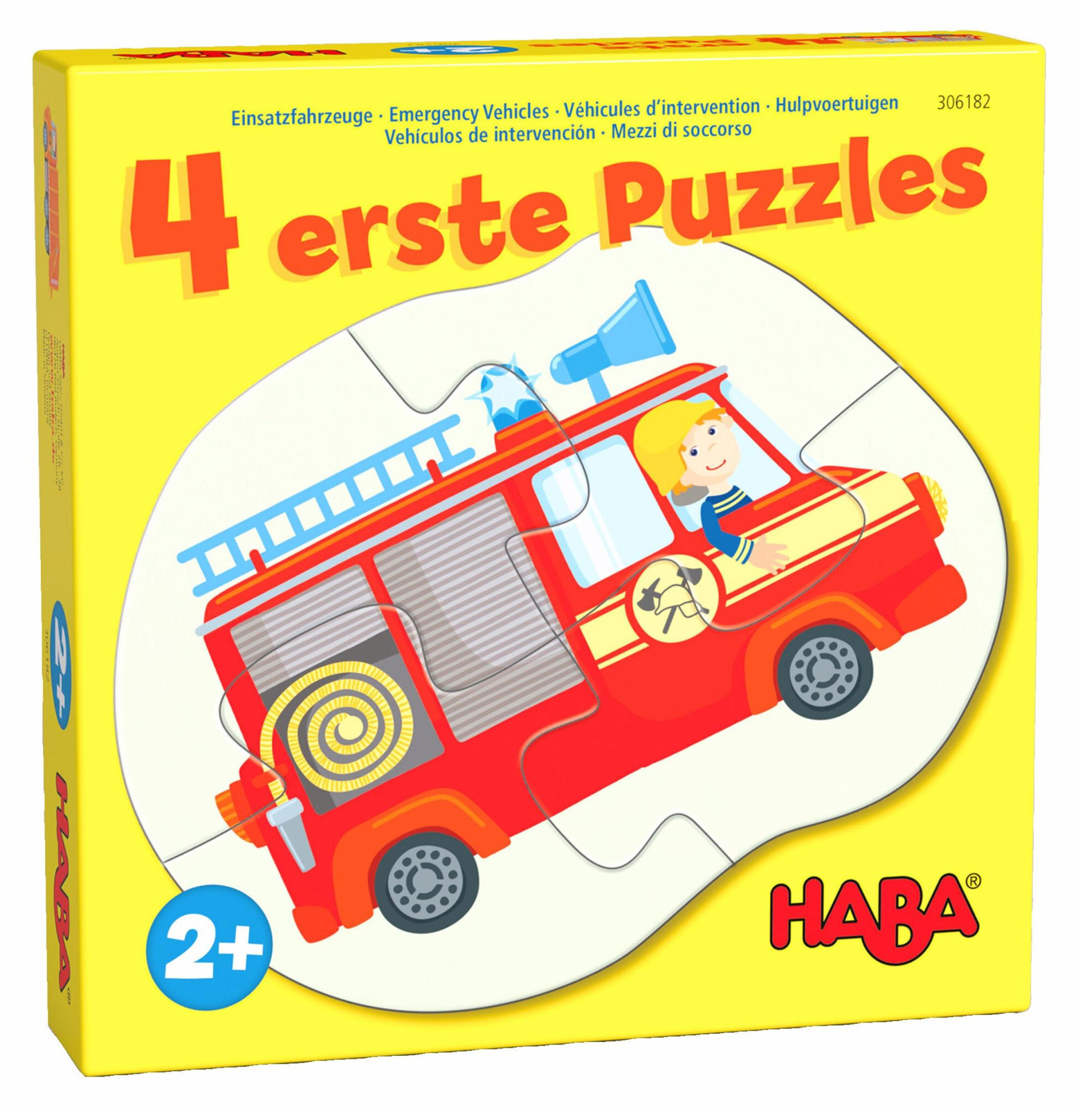 Haba 4 eerste puzzels - Voertuigen voor hulpdiensten