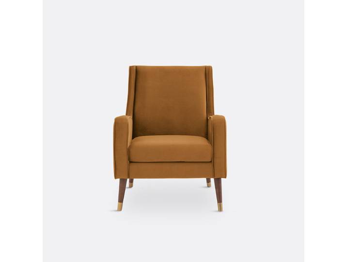 LA REDOUTE Fauteuil, en velours, (Y) 1 Place Marron Tabac