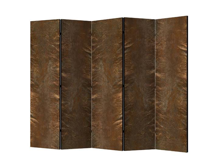 Paravent Copper Chic Polaire Cuivre 225 x 172 x 3cm 5 éléments