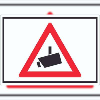 HB-Druck Achtung Videoüberwachung Kameraüberwachung Symbol Aufkleber A2 (420x594mm)