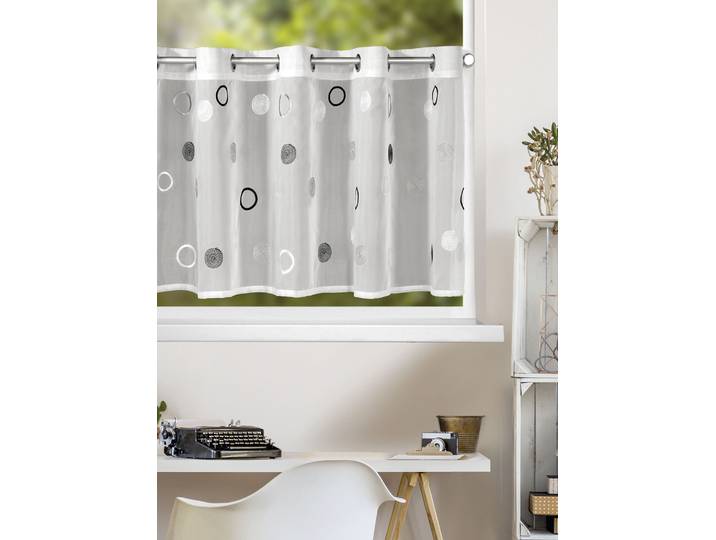 Panneaux HOMING Karla Gr. 1, weiss (weiß), B:140cm H:50cm, Polyester, Gardinen, Panneaux, Fertigschal