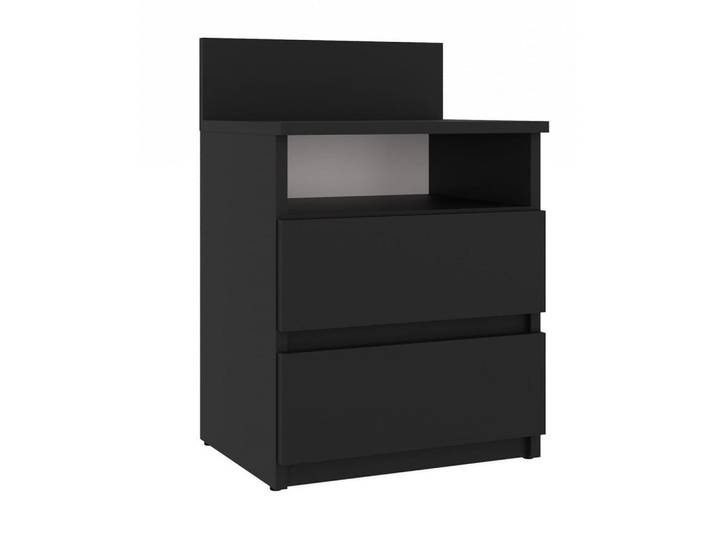 Raumhirsch Furniture Nachttisch Schwarz 40/59/32, Rechteckig, 40x59x32 cm, Schlafzimmer, Nachtkästchen