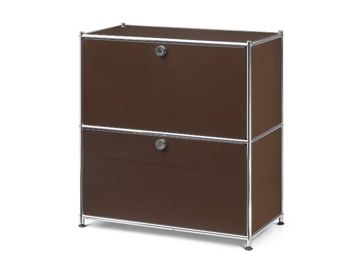 Tchibo - Sideboard Metall »Cn3« mit 2 Klappenfächern - 77x40x82,5cm - chrom -