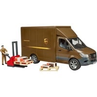 02678 MB Sprinter UPS mit Fahrer und Zubehör, Modellfahrzeug braun