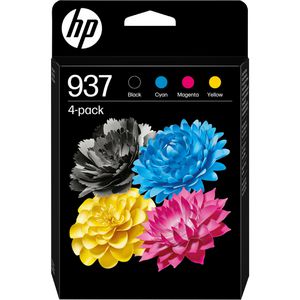 HP 937 Multipack, 6C400NE, schwarz, cyan, magenta, gelb Tinte