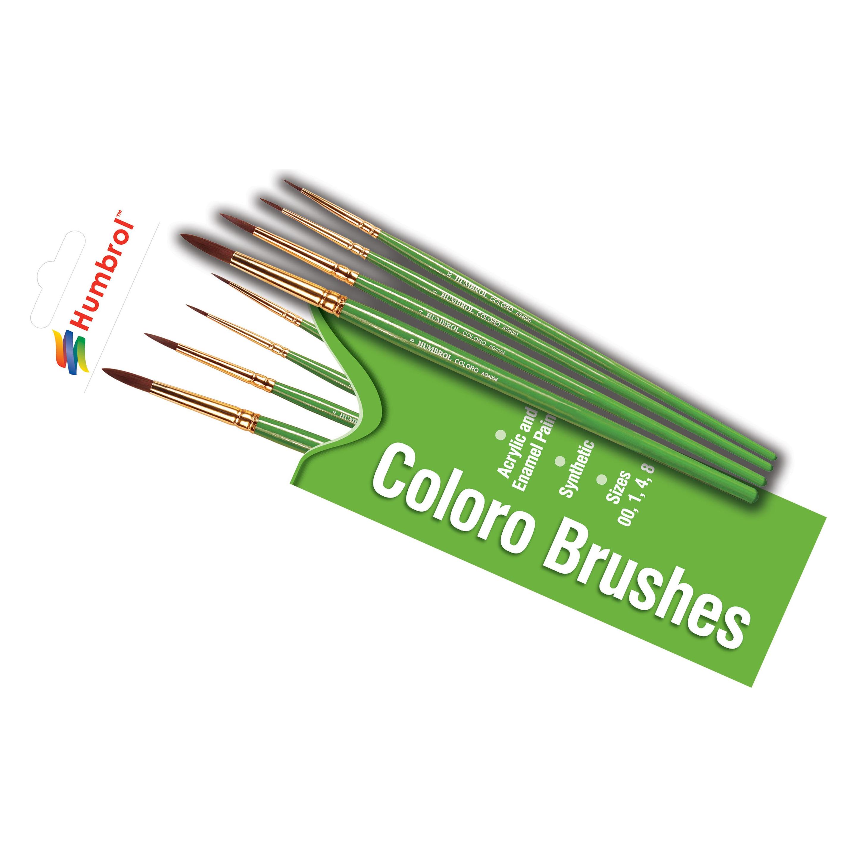 Hornby Brush Pack - Coloro 00, 0, 1, 2, 4 (HUM AG4050)