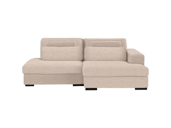Lomoco Ecksofa, Beige, Kunststoff, 3-Sitzer, Füllung: Schaumstoffflocken,Schaumstoffflocken, Ottomane rechts, L-Form, 223x158 cm, Typenauswahl, Stoffauswahl, seitenverkehrt erhältlich, Hocker Armteil rechts, Wohnzimmer, Sofas & Couches, Wohnlandschaften, Ecksofas