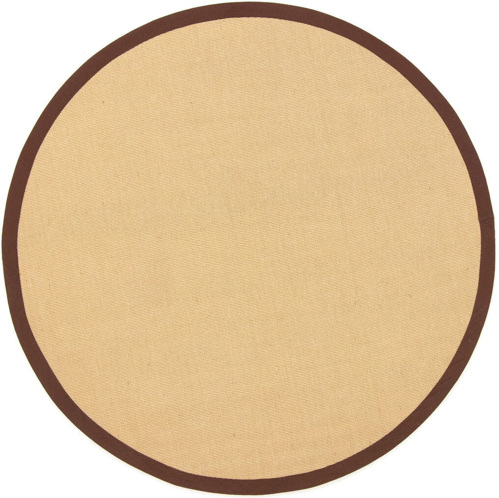 Carpetfine Sisal Hand Woven Brown Rug Brown/Brown Round 60cm