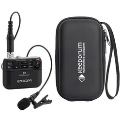 Zoom F2 Field-Recorder mit Soft-Case (Handheld), Audiorecorder, Schwarz