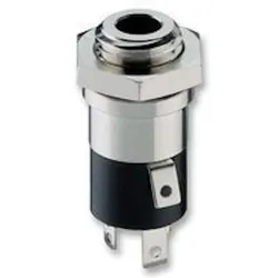 Einbau-Klinkenbuchse, 3,5mm, 4 polig, Metallausführung, Lötmontage