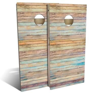 Skip's Garage Summer Woodlay Outdoor Cornhole Board Set
