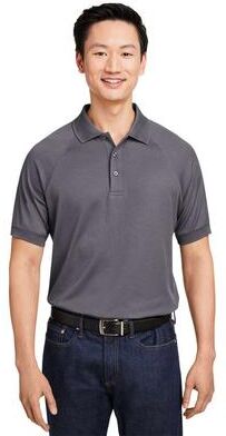 Harriton M208 Men's Charge Snag and Soil Protect Polo Shirt in Dark Charcoal size Small   Polyester