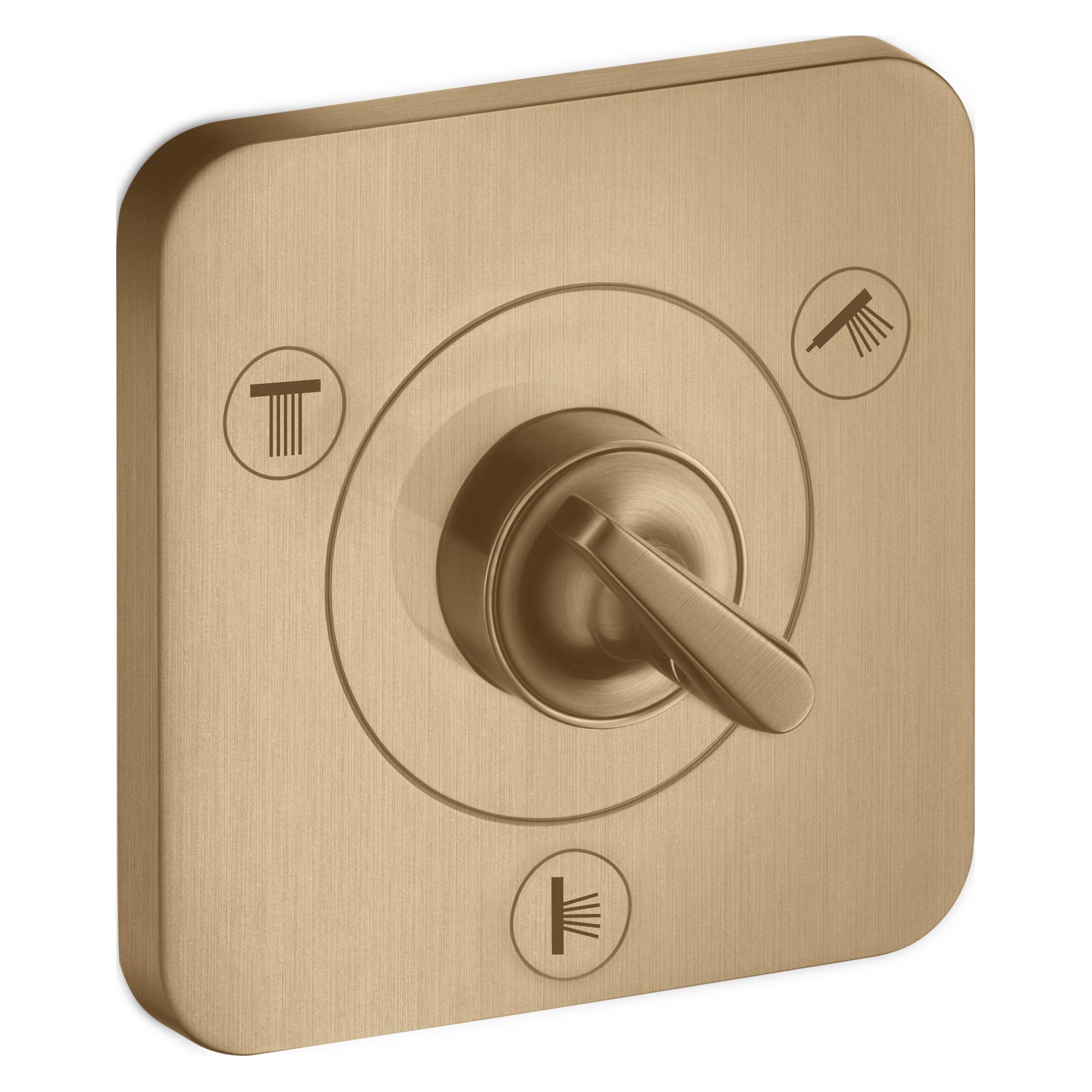 Axor Ab-/Umstellventil CITTERIO E T/Q Unterputz 12x12 brushed bronze (36772140)