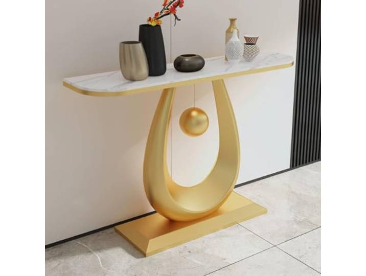Moderner Konsolentisch Für Flur, Schmaler Beistelltisch Für Wohnzimmer Konsolentisch für hinter das Sofa, dekorativer Tisch im modernen Stil.(G,100cm/39.4in)