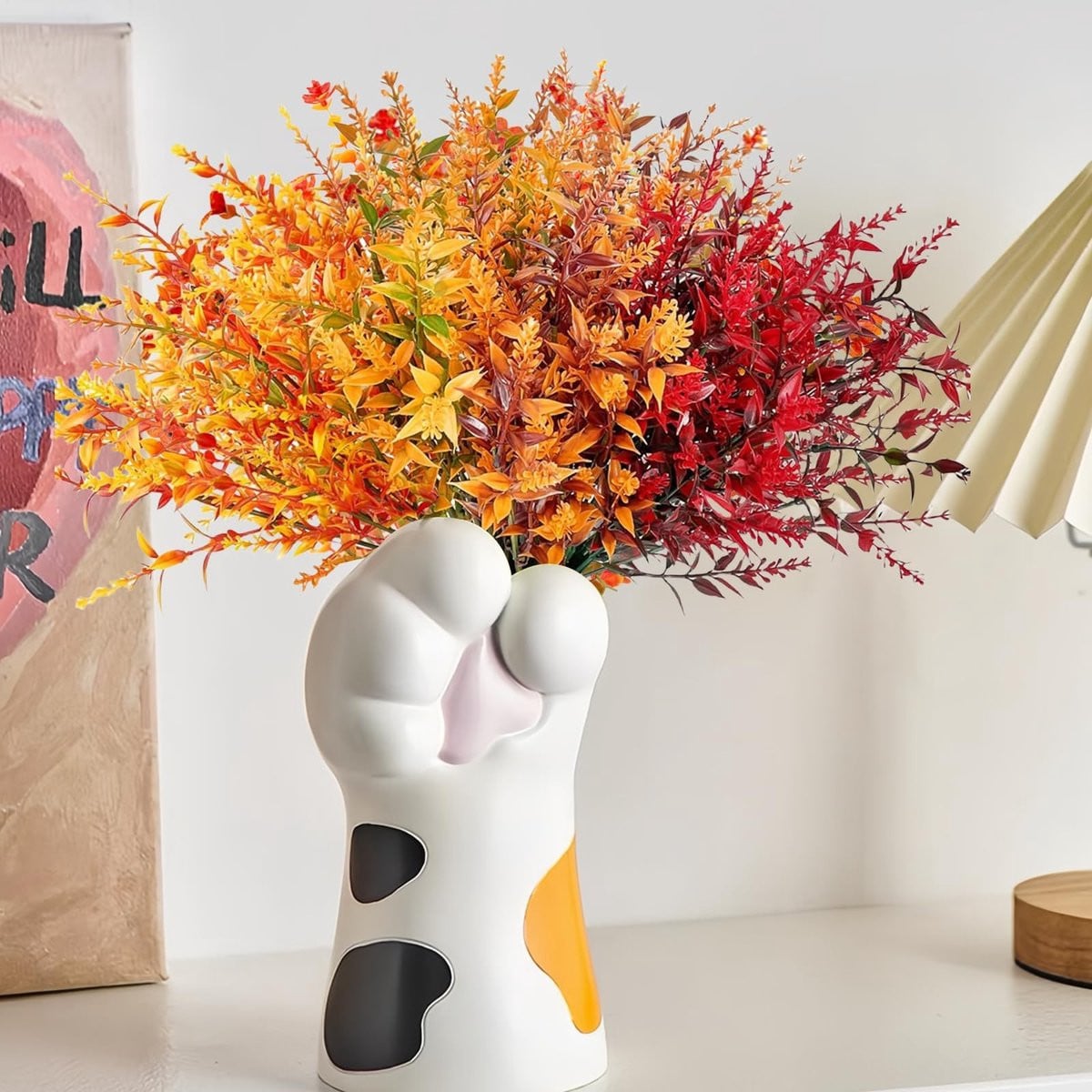 Dailygoods Kunstbloemen Herfst 12 Bundels voor Binnen en Buiten