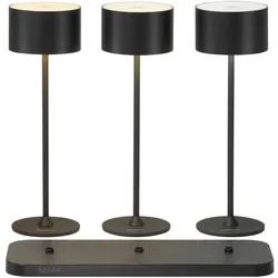 Sygonix, Tischlampe, 3er Set SY-6627262 LED-Tischlampe LED 5.5 W Schwarz (150 lm)