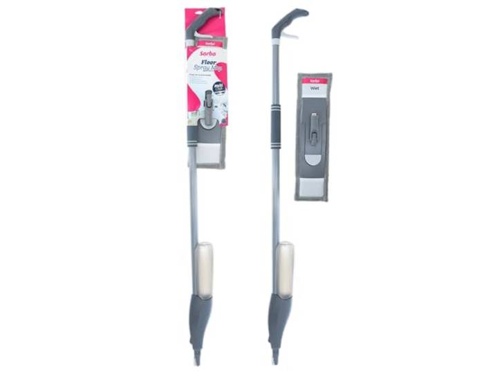 Sorbo Floor Spray Mop - Microvezelmop met Spraysysteem, Herbruikbare en Wasbare Microvezeldweil, Geschikt voor Water en Schoonmaakmiddel, Makkelijk te Vullen