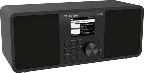 Telestar TOP 250 Schwarz Internet Kofferradio DAB+, Internet, UKW Schwarz