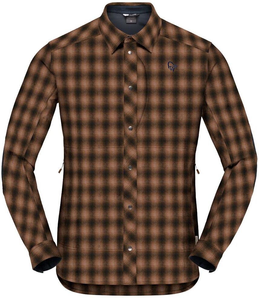 Norrona  - Tamok Wool Shirt Emperador - S - Chemise