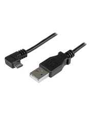 StarTech.com Micro USB Lade- und Sync-Kabel St/St Rechts gewinkelt Micro-USB 0,5m USB-Kabel Typ B M nach rechts abgewinkelt bis M 2.0 50 cm Schwarz (USBAUB50CMRA)