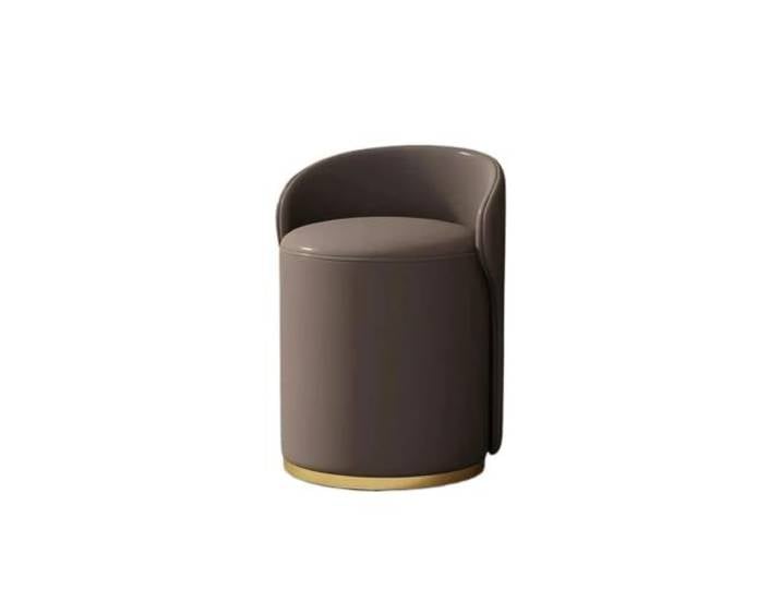Zymjzbetic Schminkhocker Bequemer Ankleidehocker for das Schlafzimmer Drehbare kreative Wohnzimmer-Freizeit-Stuhl-Möbel-Taschen-Rückenlehne(Grey)
