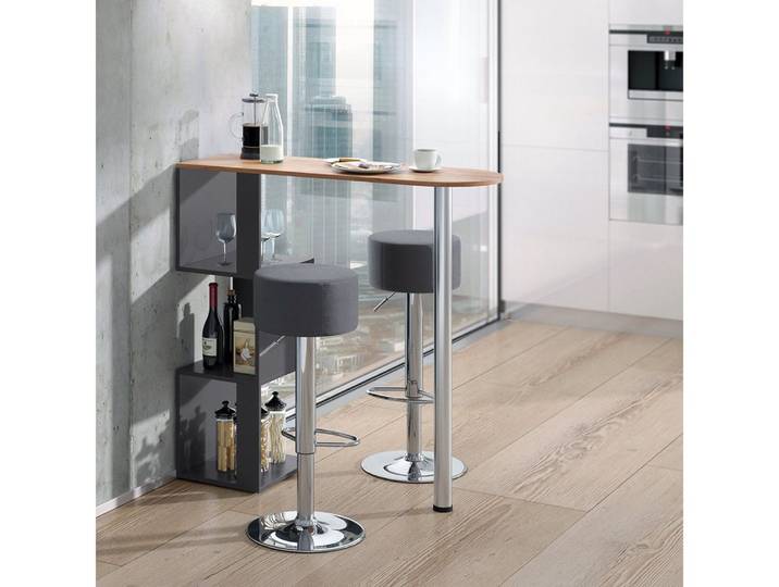 Vicco Bartisch Vincent, Goldkraft Eiche/Anthrazit, 113 x 40 cm mit 2 Barhockern (3-St)