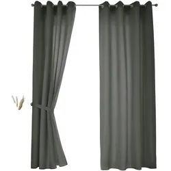 VORHANG 2ER SET BERLIN HxB 225x140cm Dunkelgrau