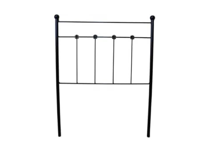 Matris Kopfteil aus Schmiedeeisen, für 135 cm breites Bett, Eisen, 143 x 125 x 4 cm, Schwarz, hergestellt in Spanien