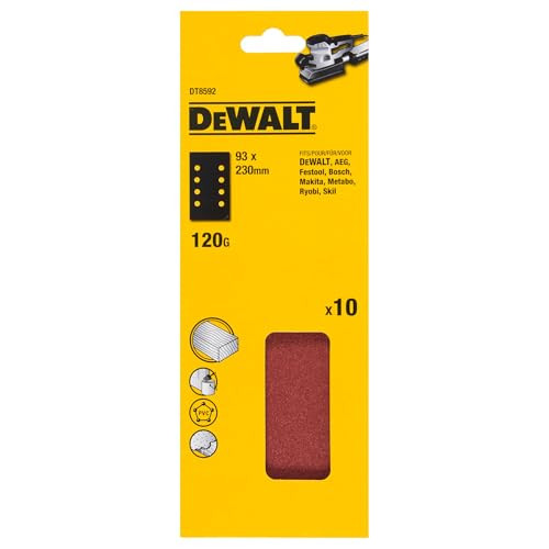 DeWALT DT8592 Schuurpapier P120 93 x 230 mm - 10 stuks
