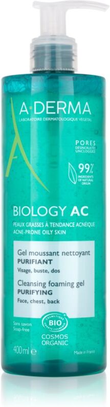 A-Derma Biology AC Reinigungsschaumgel für fettige und Mischhaut 400 ml