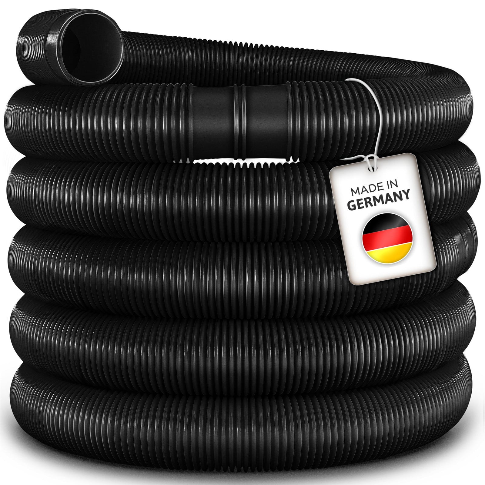 Tillvex Zwembadslang Germany Solarslang met moffen, Zwart, 15m / 32mm