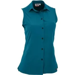 MAUL Damen Bluse Rofanspitze 3XT-Blusentop-uni, Größe 38 in Blau Blau