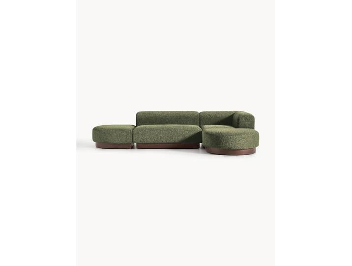 Modulares Ecksofa Natalie aus Teddy-Bouclé