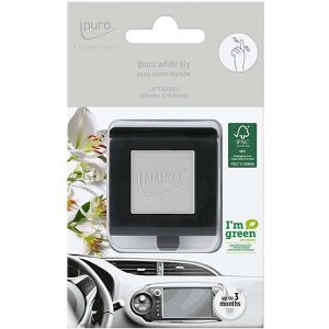 ipuro Autoduft Essentials Car Line, white lily, bis zu 3 Monate Duft, für den Lüftungsschlitz