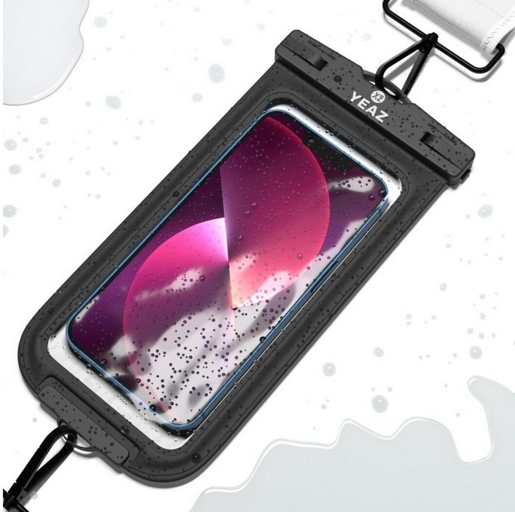 Handyhülle YEAZ "Shot Phone Case Holder", schwarz-weiss (schwarz, weiß), HüllenH:16cm, Kunststoff, Neopren, Handyhülle, H:16cm schwarz, weiß Einheitsgröße