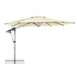 Doppler Sonnenschirm / Ampelschirm "Protect 400 Pendel", inkl. Schutzhülle und Standkreuz,natur,Ø 400 cm