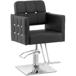 Physa, Salonbedarf, Friseurstuhl mit Fussstütze höhenverstellbar Barber-Stuhl 150 kg Cottam schwarz