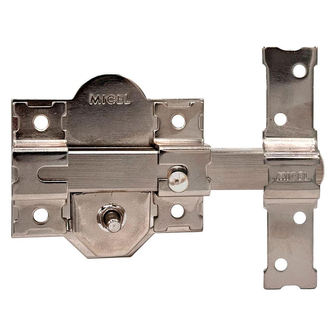 Micel Sicherheitsschloss crr08 86b/70 Stahl 70 mm Nickel obenauf legen (Einsteckschloss) (63027223)