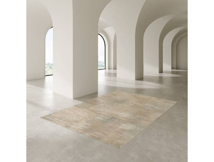Kurzflorteppich Olin Grau/Beige/Beige/Grau 200 x 290cm Polyester / Jute