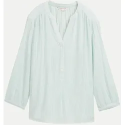 Bluse mit Streifenmuster Weiß 40