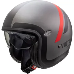 Premier Vintage Evo DO 17, Jethelm - Matt Dunkelgrau/Schwarz/Rot - M