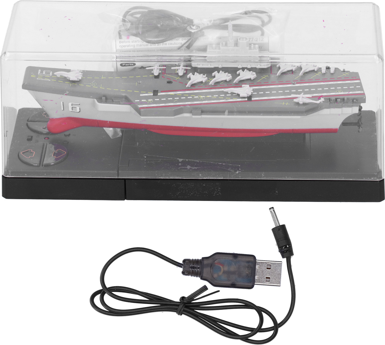 Gistuch RC Vliegdekschip Speelboot met 2.4 GHz Draadloze Afstandsbediening voor Kinderen