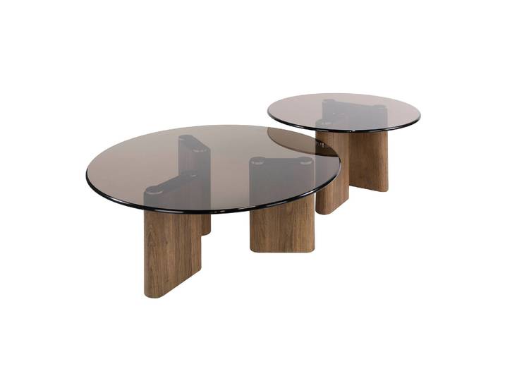 Clemento Tinto Couchtisch Bronzefarbenes Glas