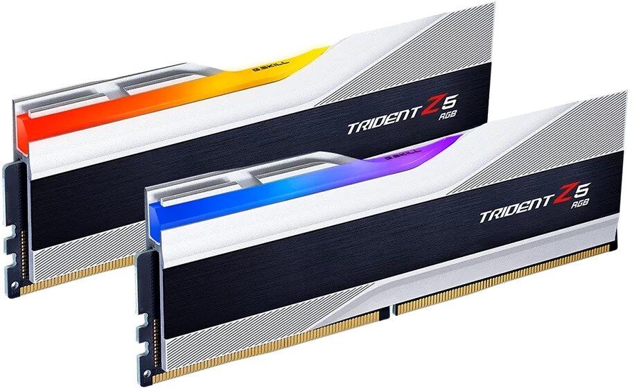 G.Skill Trident Z5 RGB 32GB (2 x 16GB) DDR5 7200MHz CL34 Desktop Memory Kit - Metallic Silver