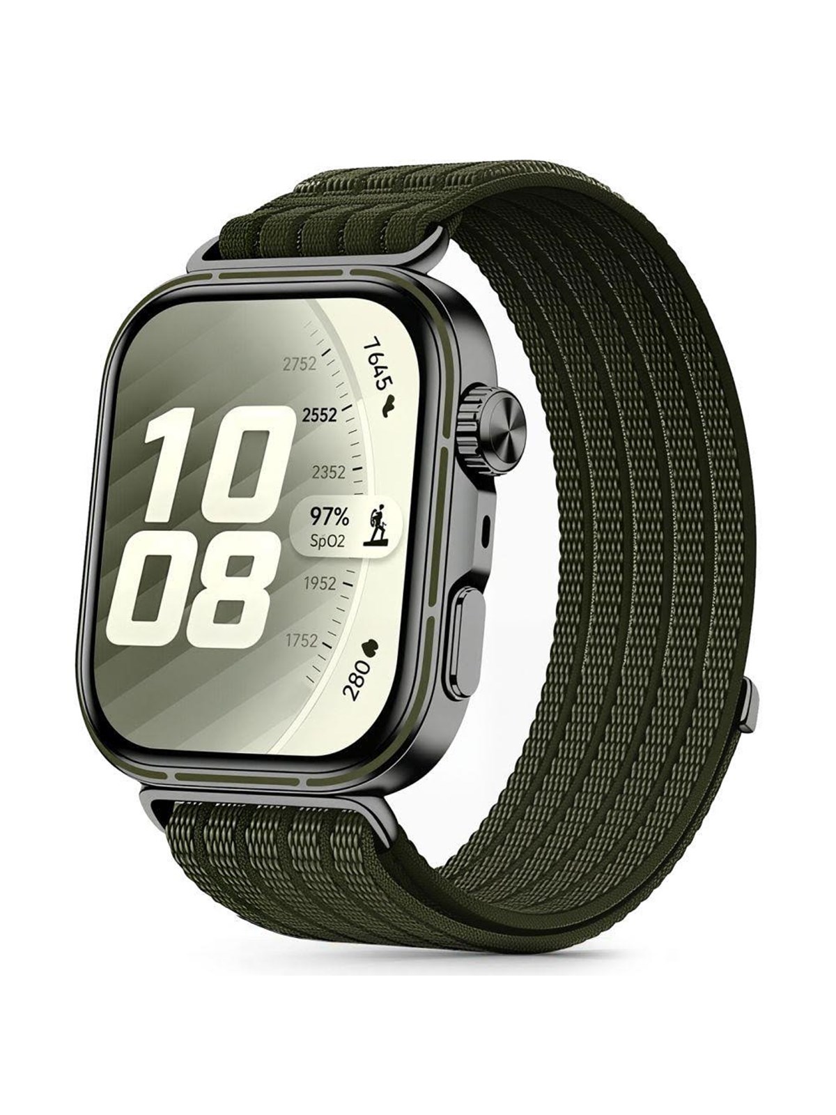 Tech-Protect Nylon Strap on an Huawei Watch Fit 3 / 4 / 4 Pro / 5 / 5 Pro - Green