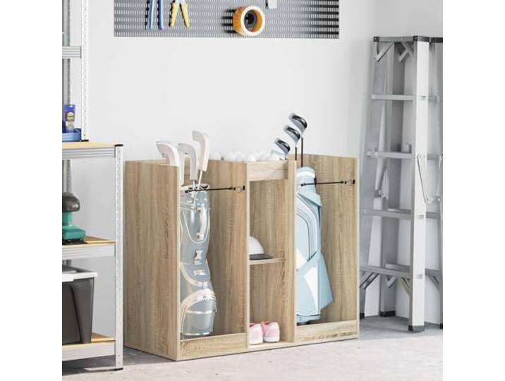 KFPOERTFGD Golf Schrank Sonoma-Eiche 102x45x85.5 cm Holz Sideboard Großer Stauraum, Modernes Design, Robuster Metallrahmen, Für Innenräume